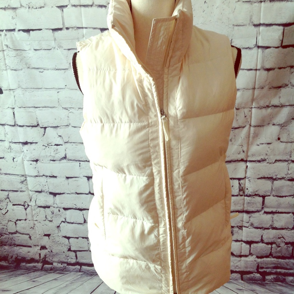 Banana Republic cream winter vest.